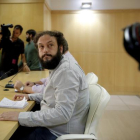 Guillermo Zapata, el día que presentó su dimisión como concejal de Cultura, el pasado 15 de junio en Madrid.