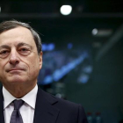 Mario Draghi, presidente del Banco Central Europeo, en la reunión de enero del Eurogrupo en Bruselas.