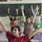 Ayer se celebró una de las sesiones del taller de yoga