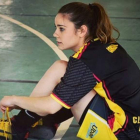 María Cordón luce galones de jugadora franquicia en el Joventut Les Corts. DL