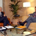 Imagen del encuentro entre el líder de CiU, Artur Mas, y el presidente de Cataluña, Maragall