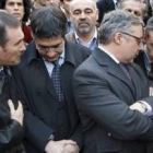 Juan José Ibarretxe (i) y el presidente del PNV, Iñigo Urkullu