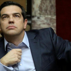 Alexis Tsipras, durante una sesión parlamentaria antes de votarse el presupuesto griego, en Atenas, el 10 de diciembre.