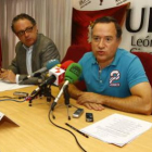 Chamorro y Valderas durante la rueda de prensa de UPL.