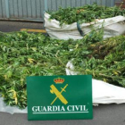 Imagen del alijo del que se incautó ayer la Guardia Civil.