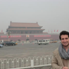 Octavio Pulgar Méndez, en la popular plaza de Tiananmen.