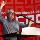 Fernández Toxo clausuró la conmemoración de los 55 años de la central sindical. MARCIANO PÉREZ
