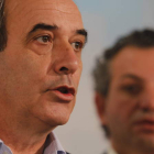 El candidato del PSOE, José Antonio Alonso, durante una comparecencia.