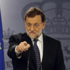 Mariano Rajoy, en una comparecencia de urgencia ante los medios, en una foto de archivo.