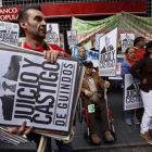 Manifestación de protesta de los afectados por las hipotecas con cláusulas abusivas.