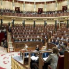 Vista general del Congreso de los Diputados durante la jornada de ayer