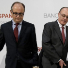Fernando Restoy y Luis María Linde, subgobernador y gobernador del Banco de España.