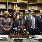 Representantes de las asociaciones de jueces y fiscales.