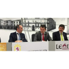 Ángel Yugueros, Pablo Junceda, Juan Pablo García, Javier Reyero y Cristina Santos, durante la presentación de la feria.