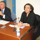 Jacinto Bardal y Emilia Villanueva en la rueda de prensa.