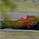 Schumacher, ayer durante su entreno con el Ferrari.