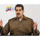 Nicolás Maduro, durante una rueda de prensa.