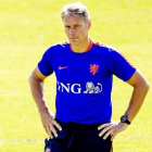 Marco van Basten, en un entrenamiento con la selección holandesa.