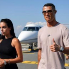 Cristiano Ronaldo a su llegada a Turín.