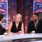 Pablo Motos, Margot Robbie y Will Smith, en 'El hormiguero'.