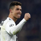 Cristiano Ronaldo celebra la victoria sobre el Atlético en Champions.