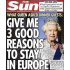 Portada del 'The sun' con la supuesta pregunta lanzada por Isabel II.
