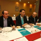 Estébanez, Ortega, De la Figuera y Majarrés, durante el encuentro con la prensa berciana