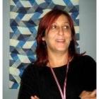 La artista Begoña Pérez Rivera en una de las salas de Ármaga