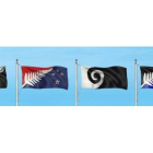 Los cuatro diseños definitivos propuestos por Nueva Zelanda para cambiar su bandera.