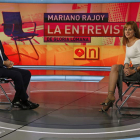 Mariano Rajoy momentos antes de la entrevista con Gloria Lomana en Antena 3