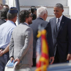 El presidente de EEUU, Barack Obama, se despide del ministro de Asuntos Exteriores en funciones, José Manuel García-Margallo