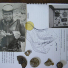 Imagen tomada por el arqueólogo en la que aparecen diversas piezas rescatadas del volcán El Nevado de Toluca.