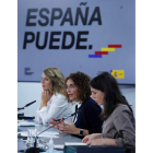 Yolanda Díaz, María Jesús Montero e Irene Montero. JUAN CARLOS HIDALGO