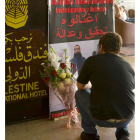 Homenaje en el Hotel Palestina, en Bagdad, a Couso. JOSÉ ALFONSO