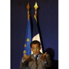 El ministro del Interior francés, Nicolás Sarkozy, en su intervención