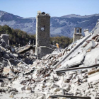 La localidad italiana de Amatrice ha quedado completamente destruida tras el sismo. MASSIMO PERCOSSI