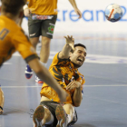 José Mario Carrillo, durante el partido de Champions ante el Wisla Plock. FERNANDO OTERO