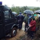 Vecinos de Biobra cuando ocuparon montes de Sobrado para impedir las labores de la compañía Cedie