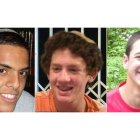 De izquierda a derecha, Eyal Yifrach (de 19 años), Naftali Fraenkel (de 16) y Gilad Shaar (de 16).