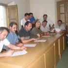Miembros del comité de empresa de Enervisa en una de sus reuniones