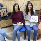 Sahar Bencheriff, Marina Vázquez, Laura Verastegui y Laura Millán en la Eisti de la Universidad Politécnica de Madrid.