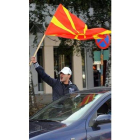 Los macedonios celebran la posible adhesión a la UE.