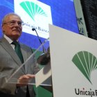 Manuel Azuaga, presidente de Unicaja Banco y de Cecabank. BARRENECHEA