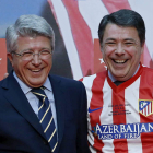 El presidente del Atlético, Cerezo y el ex presidente de la Comunidad de Madrid, González. J. MARTÍN