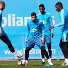 Messi se ejercitó con normalidad y estará hoy a disposición de Ernesto Valverde. ALEJANDRO GARCIA