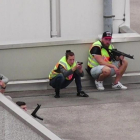 Intervención policial en Munich durante el atentado del pasado 22 de julio en un centro comercial.