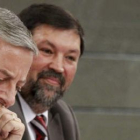 Blanco, junto a Francisco Caamaño, en la rueda de prensa posterior al Consejo de Ministros.