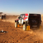 Calleja, con su Jeep, en un momento del Ádrica Eco Race.