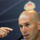 Zinedine Zidane, en la rueda de prensa de este sábado en Madrid.