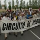 Una imagen de la manifestación de Valladolid, en la que se reivindicó el circuito de La Bañeza